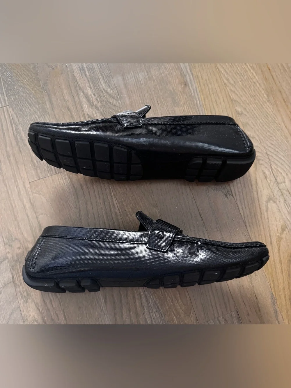 Louis Vuitton Monte Carlo Moccasin Loafers Black LV Logo Men’s 8.5